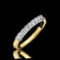 18ct Yellow Gold 0.27ct Diamond Nine Stone Half Eternity Ring