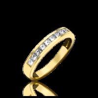 18ct yellow gold 035ct diamond channel set half eternity ring