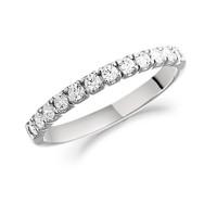 18ct White Gold Diamond Half Eternity Wedding Band Ring