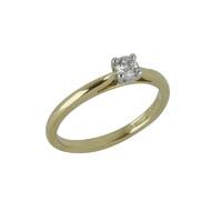 18ct yellow gold 016ct diamond brilliant cut solitaire ring