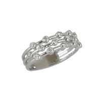 18ct White Gold 0.29ct Diamond Sixteen Stone Bubble Band Ring