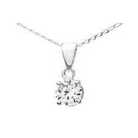 18ct white gold 05ct diamond pendant