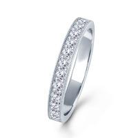 18ct White Gold Diamond Millgrain Wedding Ring R5191K6W18