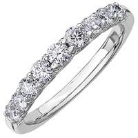 18ct white gold diamond half eternity 105ct ring 50j45wg105 18 o