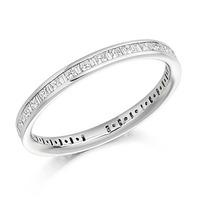 18ct White Gold 0.51ct Channel Set Multi-Cut Full Eternity Ring FET911 0.51CT
