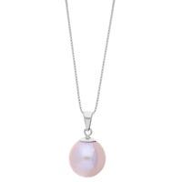 18ct white gold 10mm pink freshwater pearl pendant pnx70055fwp