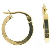 18ct square tube hoop earrings 1023049