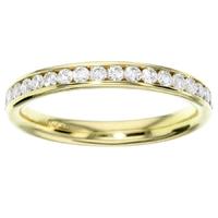 18ct Gold Channel Set Diamond 0.75ct Half Eternity Ring FET2724