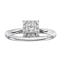 18ct White Gold Princess-cut 0.50ct Certificated Diamond Ring 3848WG/50 N