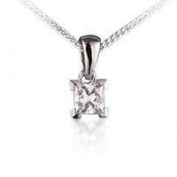 18ct white gold solitaire diamond pendant pdp01808bwg