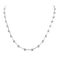 18ct White Gold Round Diamond 20 Stone Necklace HN013S