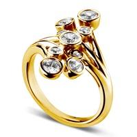 18ct gold 9 stone diamond wrap ring rl98s