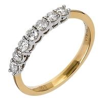18ct Gold Seven Stone Diamond Half Eternity Ring 18DR199-2C