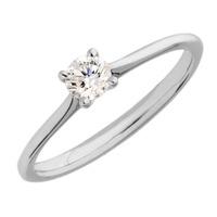 18ct White Gold 4 Claw Single Stone Certificated Diamond Ring RI-141(.70CT PLUS)-F/SI2/0.69ct