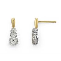 18ct Gold Diamond Triple Earrings 34.08101.004