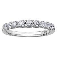 18ct White Gold Diamond Half Eternity Ring 50J45WG/50-18 M