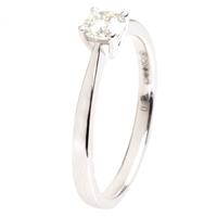 18ct White Gold 4 Claw Single Stone 0.32ct Diamond Ring 18DR420-W