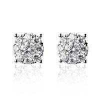 18ct White Gold 0.24ct Diamond Cluster Earrings IRERG1-5.0PR
