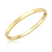 18ct Flat Oval Hinged Bangle 7.31.2491