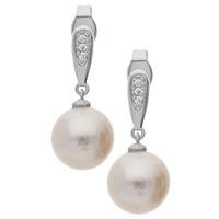 18ct white gold freshwater pearl earrings eox70007dd