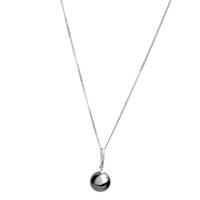 18ct White Gold Diamond Tahitian Pearl Pendant PNX70005DD