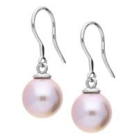 18ct White Gold Pink Freshwater Pearl Dropper Earrings EOX70044FW/P