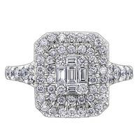 18ct white gold oblong cluster 100ct diamond ring 30111wg100 18k m