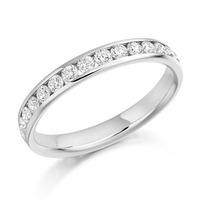 18ct White Gold 1.04ct Channel Set Round Brilliant Full Eternity Ring FET891 18W N