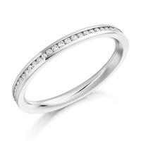 18ct White Gold 0.33ct Channel Set Round Brilliant Full Eternity Ring FET1782 18W