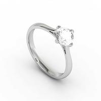 18ct white gold 4 claw solitaire ring ri 24325ct plus isi1027ct