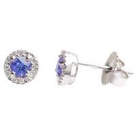 18ct white gold sapphire and diamond round studs 18der416 s w