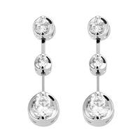 18ct White Gold Diamond 0.55ct 3 Stone Earrings HSE002SPR