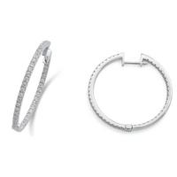 18ct white gold diamond hoop earrings 2005723002