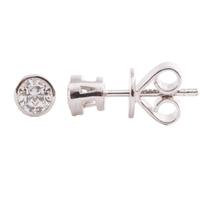 18ct White Gold Single Stone 0.40ct Diamond Studs C2ER002-040W