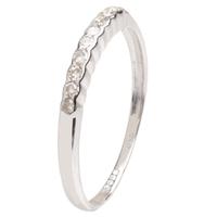 18ct white gold 10 stone narrow diamond ring 18dr137 w