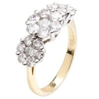 18ct gold diamond triple fancy ring 18dr231 2c