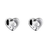 18ct White Gold 0.21ct Diamond Heart Stud Earrings HSE1024PRS