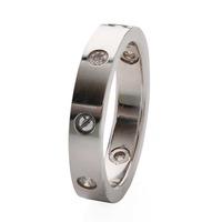 18ct White Gold Screw and Diamond Set Wedding Ring 1F75W-18D