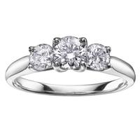 18ct White Gold 3 Stone 1.00ct Diamond 3342WG-100-18