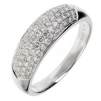 18ct White Gold Five Row Fancy Diamond Ring 18DR204-W