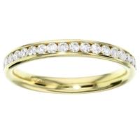 18ct Gold Channel Set Diamond 0.75ct Half Eternity Ring FET2724