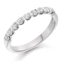 18ct white gold 05ct diamond half eternity ring het1843 18w