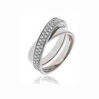 18ct White Gold and 0.30ct Diamond Crossover Ring