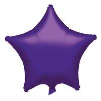 19 purple star foil balloon