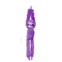 19 purple hanging sloth soft toy