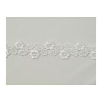 19mm Flower Guipure Lace Trimming White