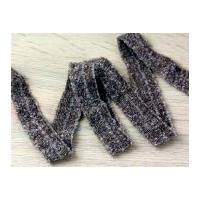 19mm Woolly Textured Knitted Fold Over Elastic Brown