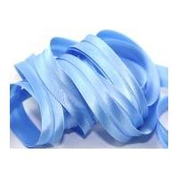 19mm Satin Acetate Bias Binding Tape Mid Blue