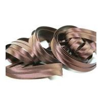 19mm Satin Acetate Bias Binding Tape Brown