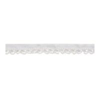 19mm Simplicity Ruffle Lace Trimming White